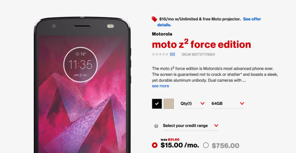 Motorola's Moto Z2 Force has an unbreakable display and two rear cameras