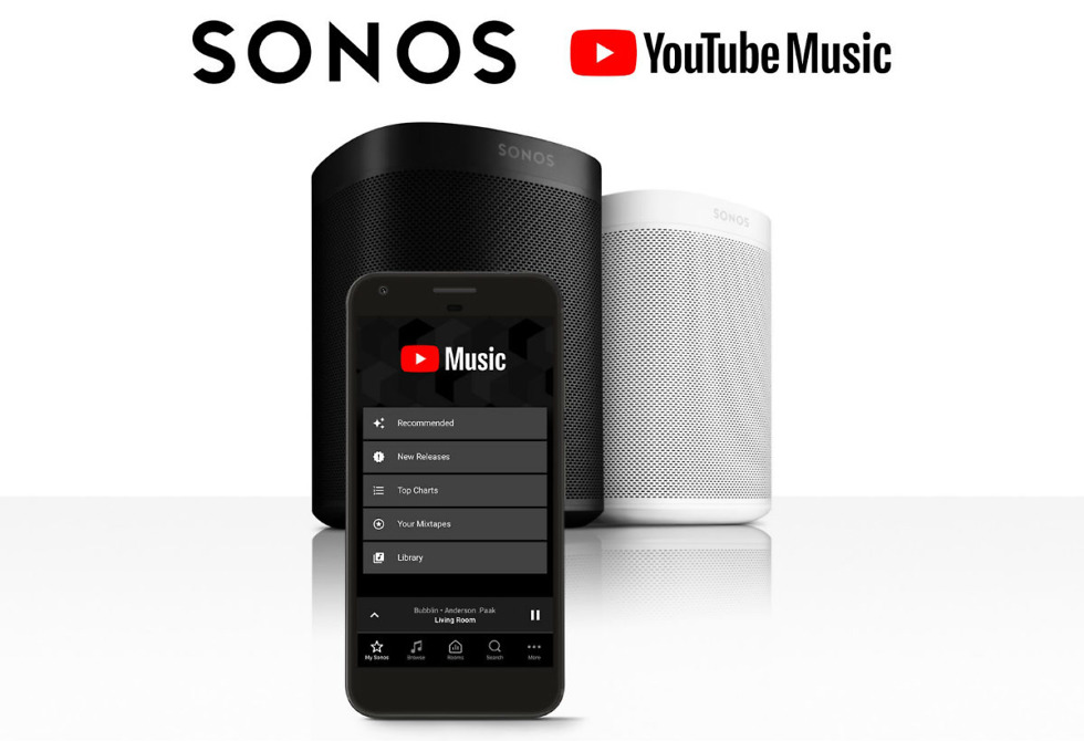 YouTube Music rolls out to Sonos speakers