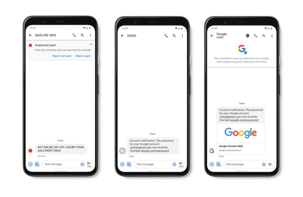 Google Messages Getting Verified SMS, Real-Time Spam Detection