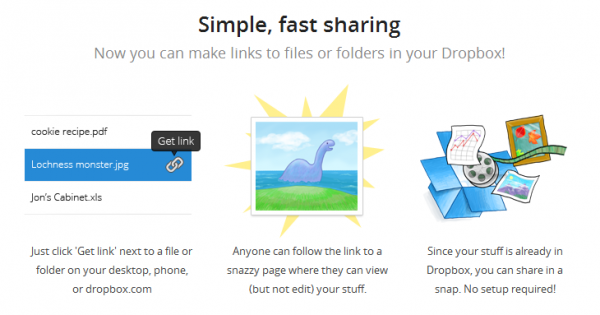 what is a dropbox shared link