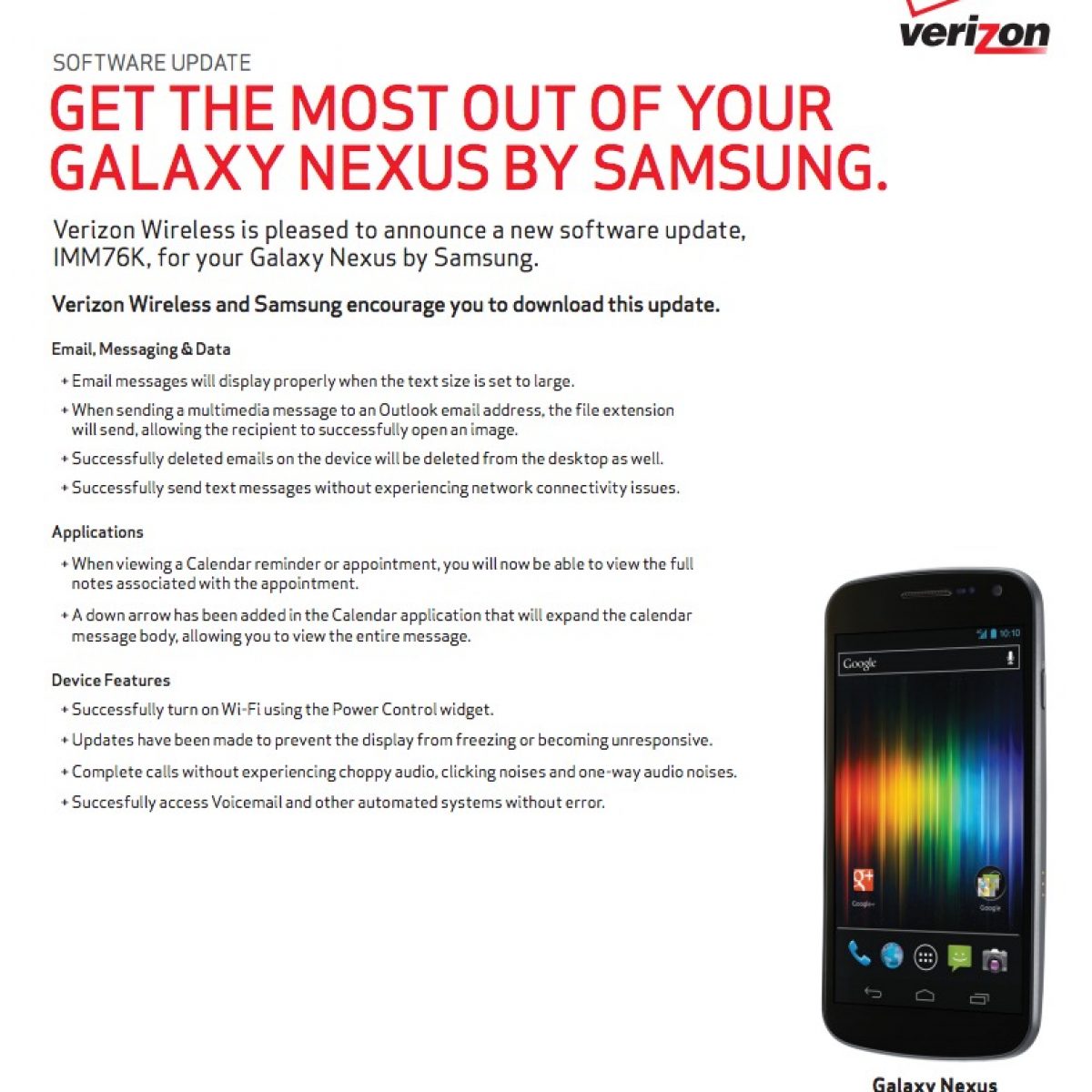 Galaxy Nexus Update Imm76k Approved By Verizon And Ready To Rollout No This Is Not A Joke