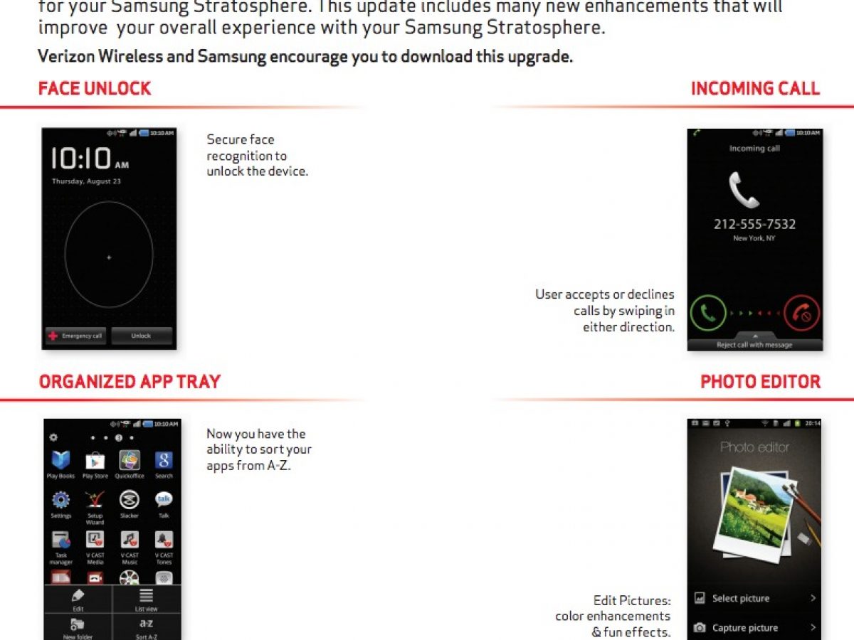 Samsung Stratosphere To Receive First Update Includes Face Unlock And Other Ics Features Is Not Ics Though