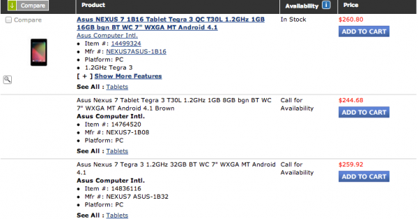 32gb Nexus 7 Shows Up On Reseller Site Could Ship October 24