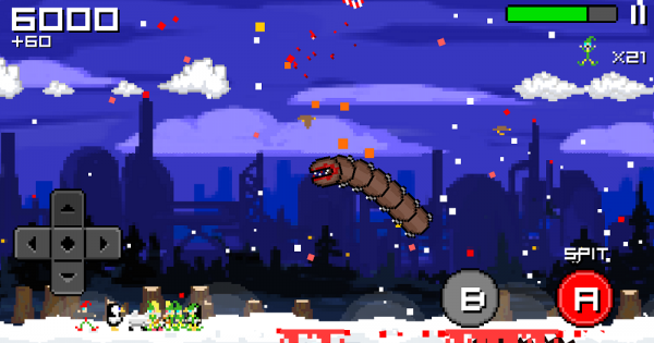 super mega worm vs santa