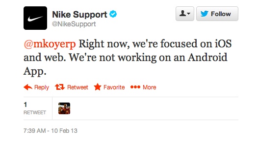 Analgésico buque de vapor Permanece Nike: We're Not Working on a Nike Fuelband Android App (Updated)