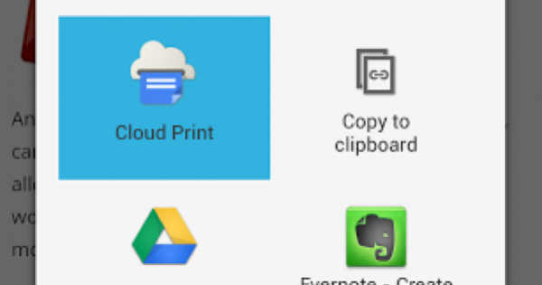 share a google cloud printer