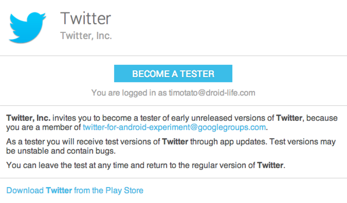 Twitter Opens Android Beta Program, Test the Latest Tweeting Experiments