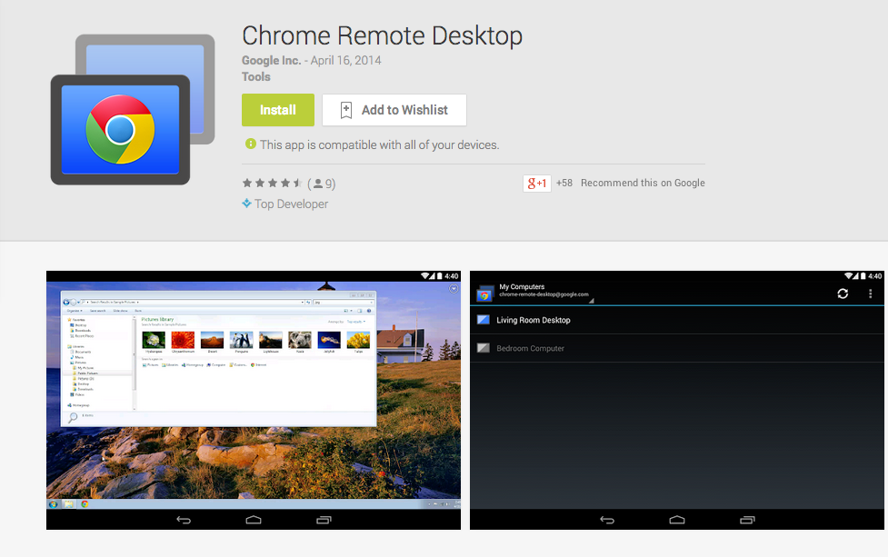 google chrome remote desktop