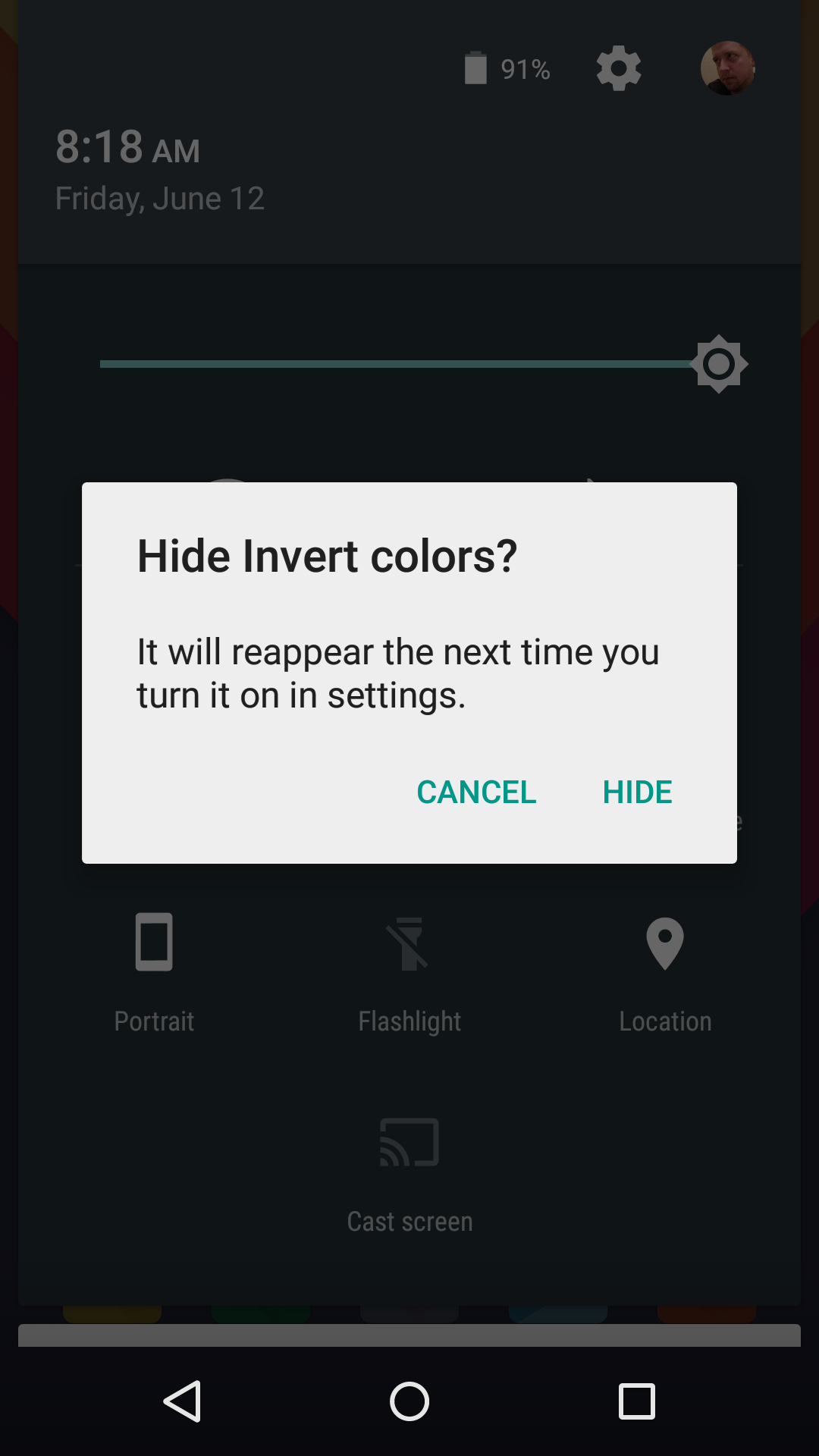 Tip: How to Get Rid of Invert Colors Quick Settings Tile on Your