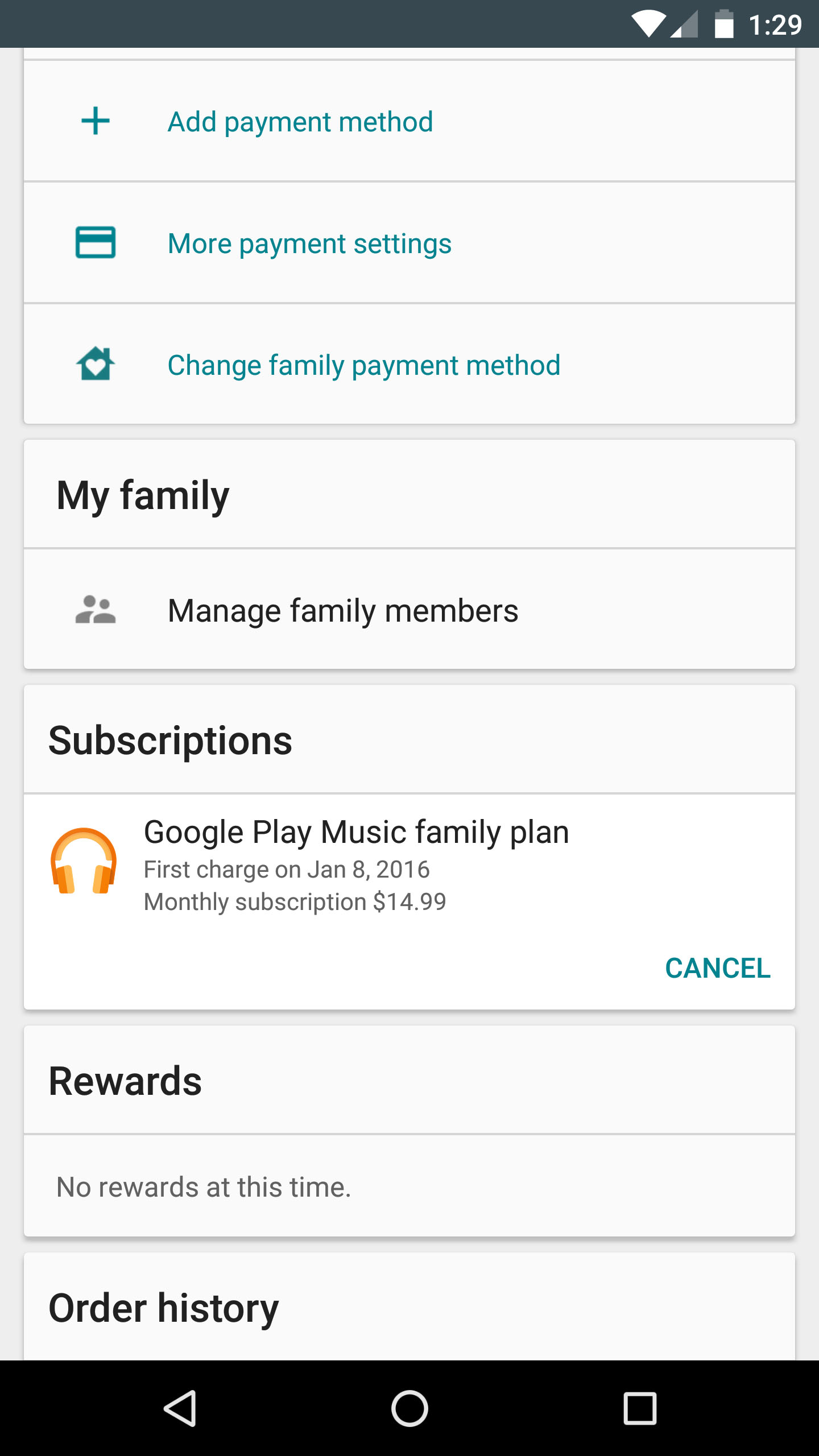 change payment method google play
