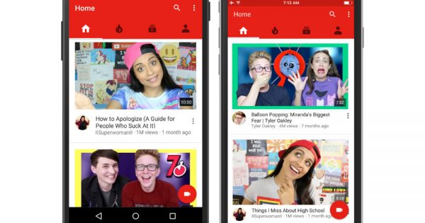 YouTube App Refreshes Home Screen, Updated Recommendation System