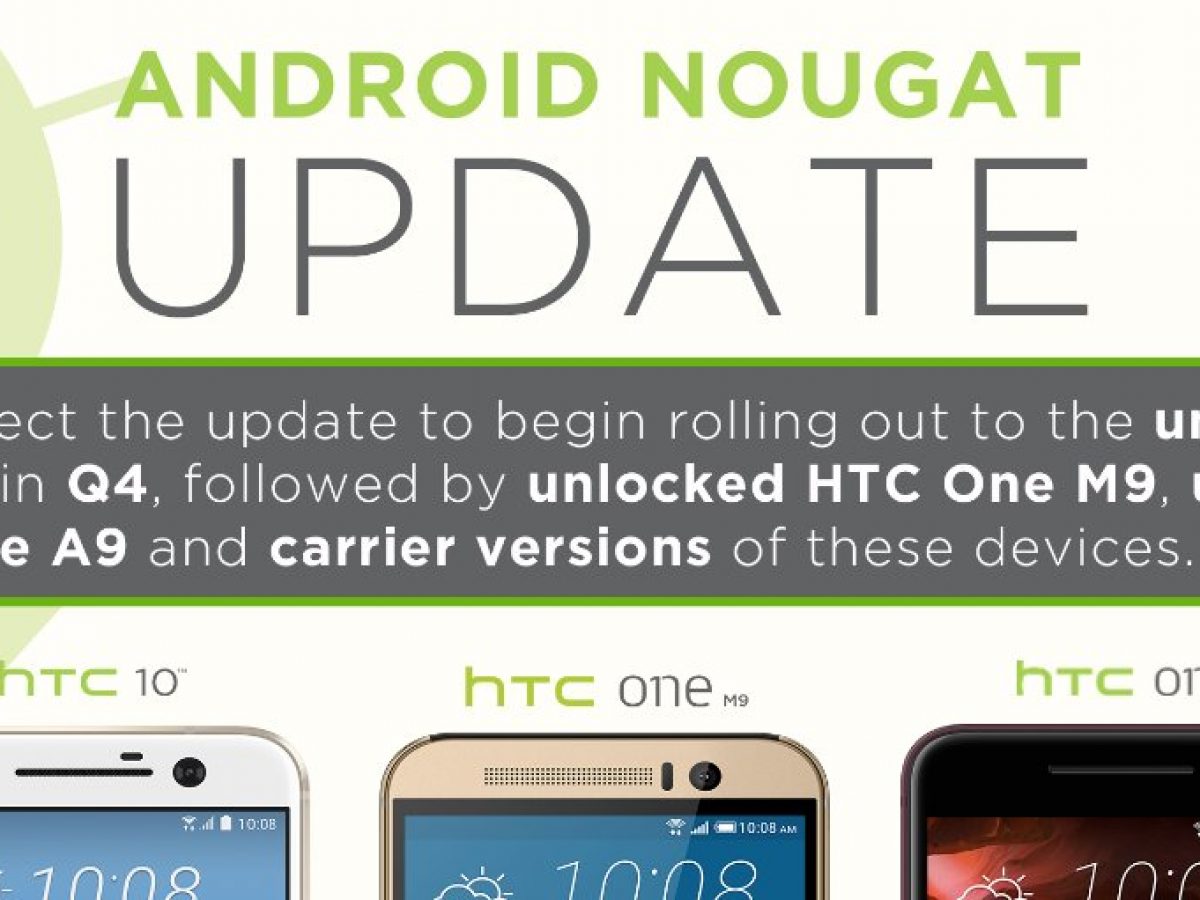 HTC Expects to Provide Nougat Update for HTC 10 During Q4, Other Devices  After