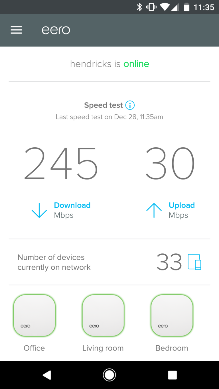 eero wifi speed test