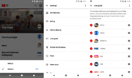 youtube tv live guide favorites custom