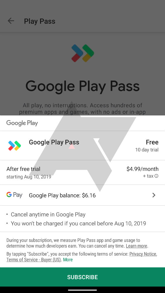Add Google Play Pass Subscription - My Verizon Website