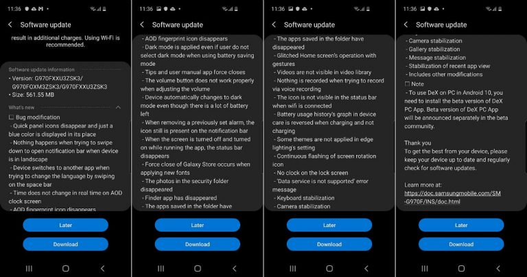 galaxy s10  one ui 3.0