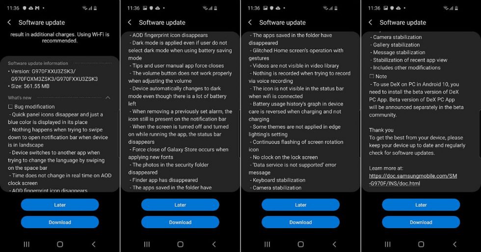 one ui 2.1 for s10 plus