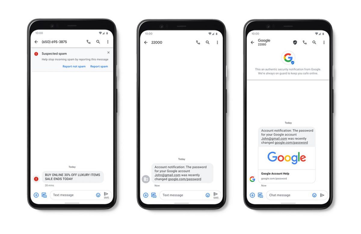 Google Adds Spam and Verification Protection to Text Messages