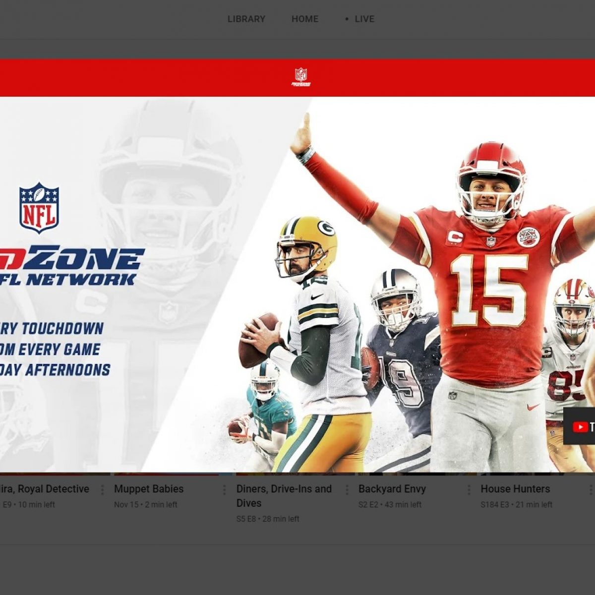 Yep, YouTube TV is Getting NFL RedZone and More