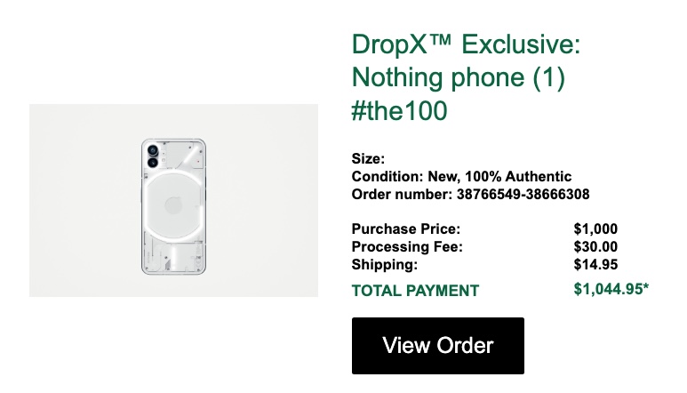 DropX™ Exclusive: Nothing phone (1) #the100 - US
