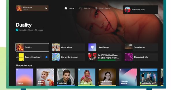 Spotify for TV Gets Big Redesign and Dark Mode