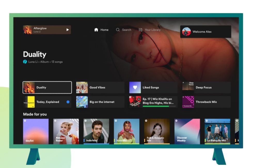 Spotify for TV Gets Big Redesign and Dark Mode