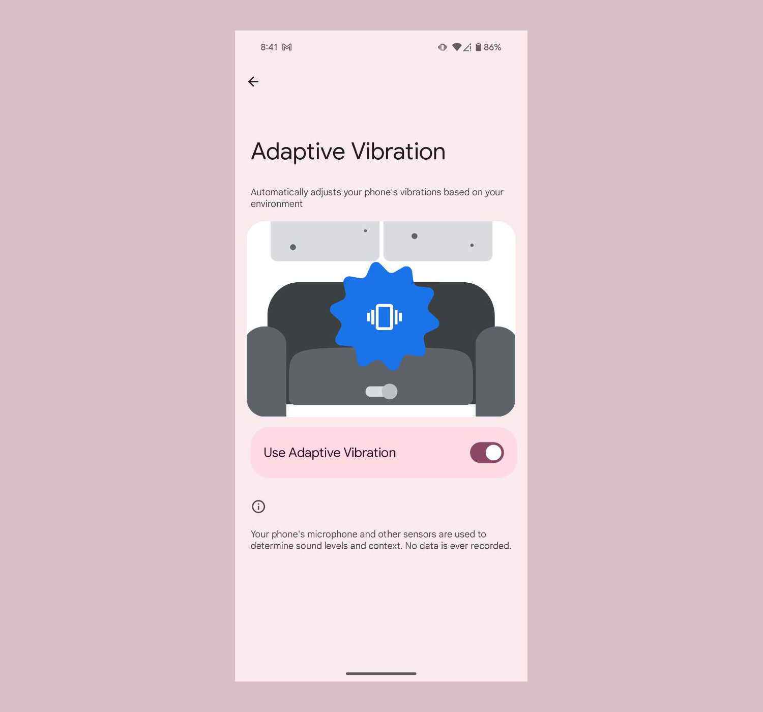 Android 15 - Adaptive Vibration