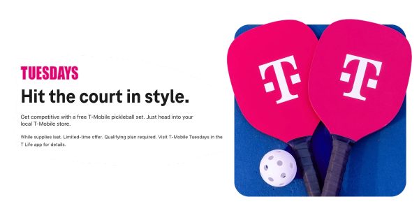 مشتریان T-Mobile، ست Pickleball رایگان خود را امروز درخواست کنید