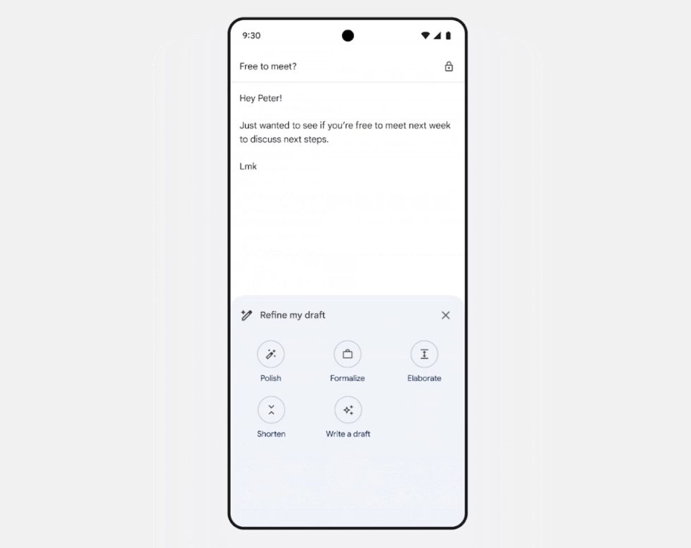 Gmail - Gemini Refine my draft