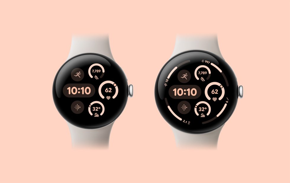 Pixel Watch 3 - Design Size Comparison